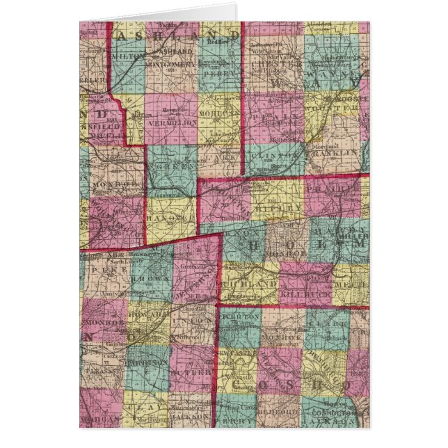 Cartão Condados Richland e Wayne (Frente)