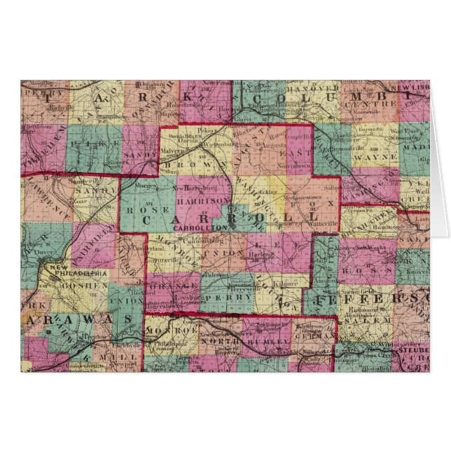 Cartão Condados Stark e Tuscarawas (Frente Horizontal)