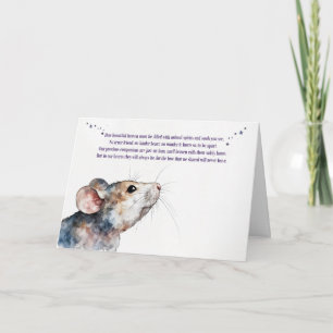 Cartão Condolências por perda de simpatia por Hamster