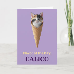 Cartão Cone de Gato Calico