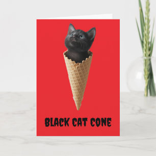 Cartão Cone de Gato Negro