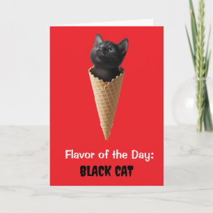 Cartão Cone de Gato Negro