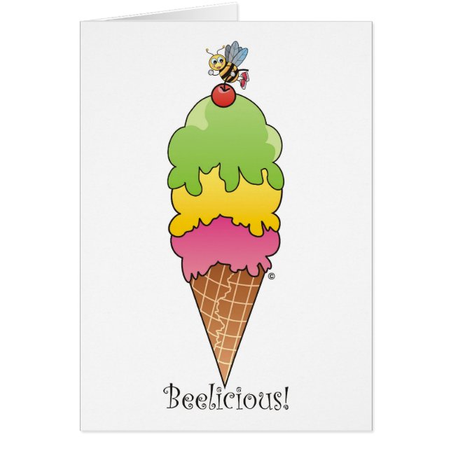 Cartão Cone do sorvete (Frente)