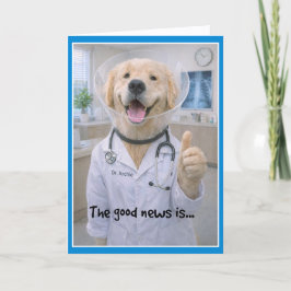 Cartão Cone of Shame  Get Well Card  COC-1
