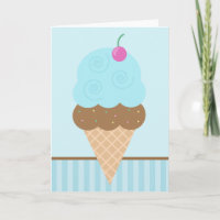 Cone Sorvete Azul