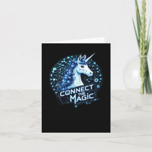 Cartão Conecte O Autocolante Magic Unicorn