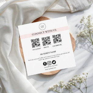 Cartão Conecte-se Conosco Sinal de Mídia Social   Negócio