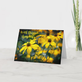 Cartão Coneflower de Folha Cortada Amarela com Profunda S