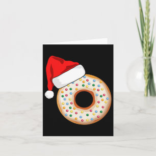 Cartão Confeitos de Donut Natal Em Julho Chapéu de Papai