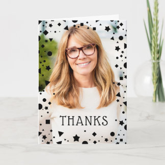 Cartão Confete de Foto Personalizada Obrigado 40º Anivers