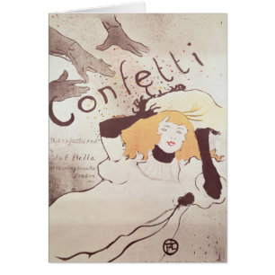 Cartão Confetes de Henri de Toulouse-Lautrec  , 1893