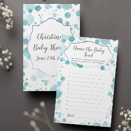 Cartão Confetti de Jogo do Chá de fraldas do Bebê