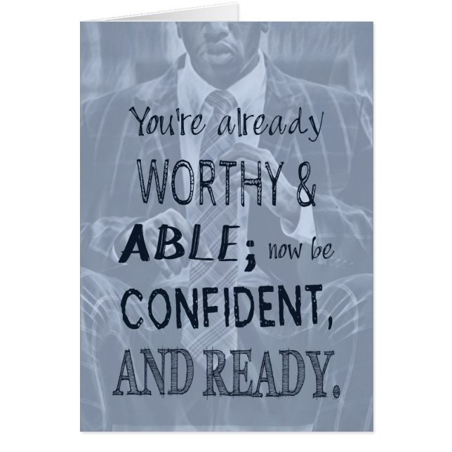 Cartão Confiança do Homem Negro (Frente)