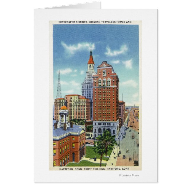 Cartão Confiar no Bldg e na visão de torre de viajantes (Frente)