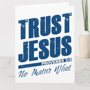 Cartão Confie em Jesus Não Importa O Que Fé Cristã Homens