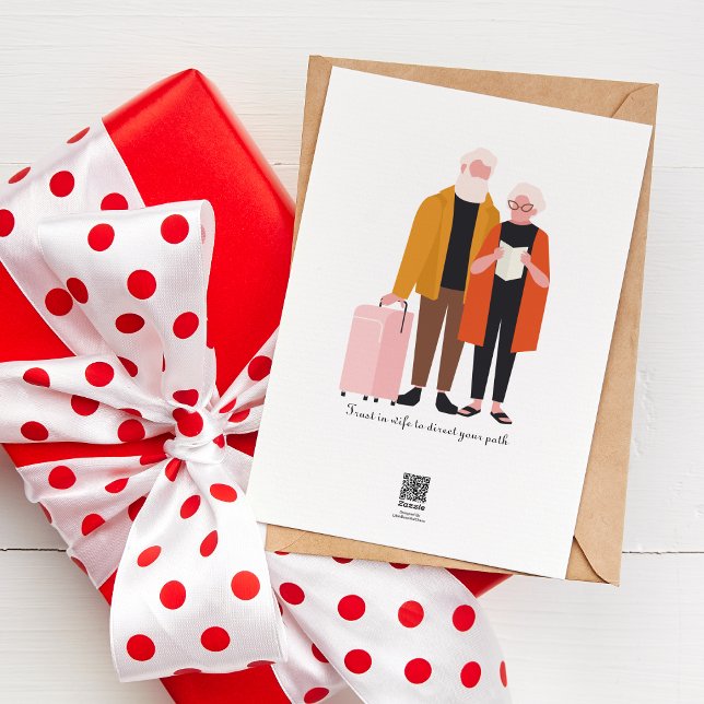 Cartão Confie em sua esposa para direcionar seu caminho - (Criador carregado)