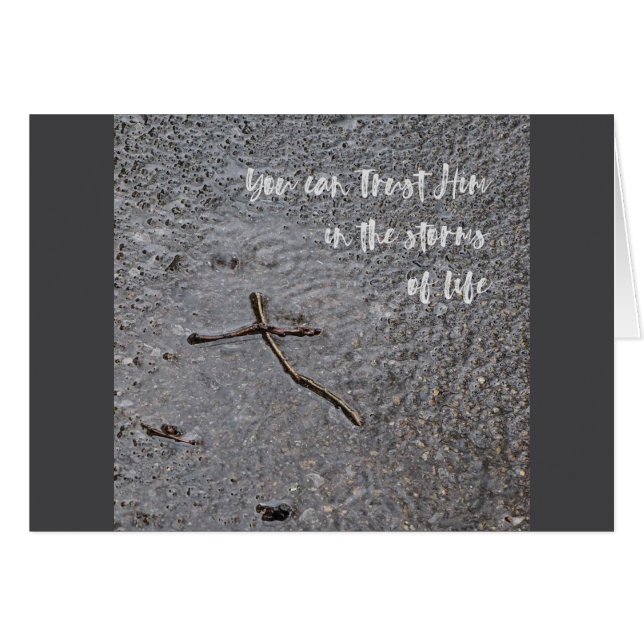 Cartão Confie nele nas tempestades Parakaleo bilhete (Frente horizontal)