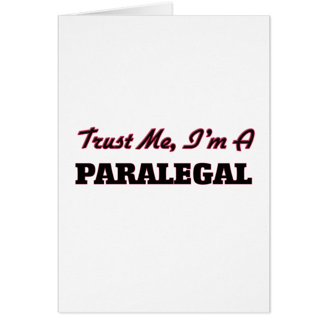 Cartão Confie que eu mim é um Paralegal (Frente)