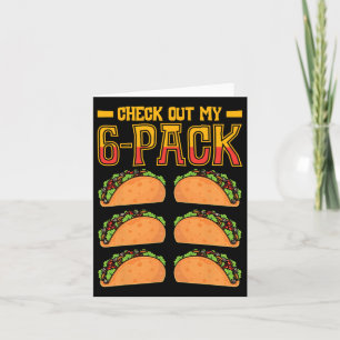 Cartão Confira meus Cinco de Comida Rápida de Taco de 6 p