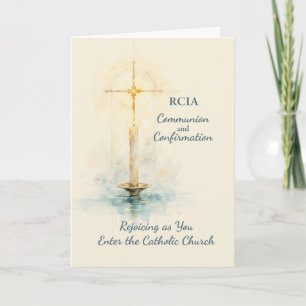 Cartão Confirmação da Comunhão RCIA Igreja Católica