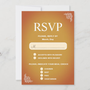 Cartão Confirmação de Presença para Casamento Romântico e