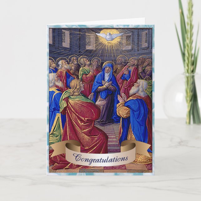 Cartão Confirmação Parabéns Imagery Pentecostal (Frente)