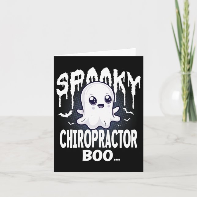 Cartão Confronto com a família Chiropractor Halloween (Frente)