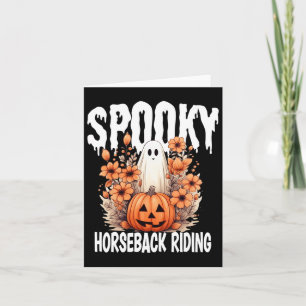 Cartão Confronto com Horseback Andando na Família Hallowe
