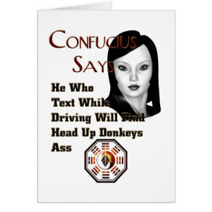 Cartão Confucis Says