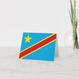 Cartão Congo-Kinshasa Flag Notecard
