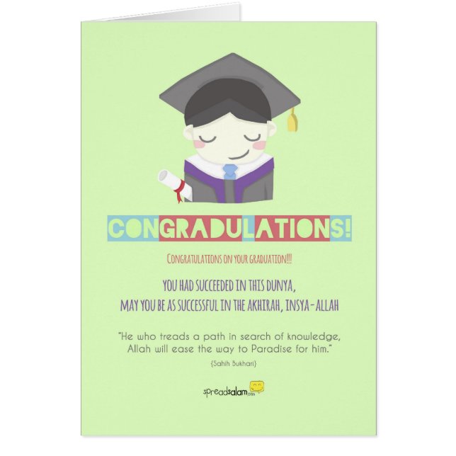 Cartão Congradulations! (Homem) (Frente)