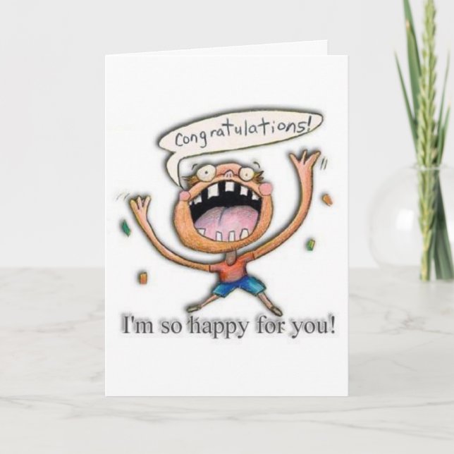 Cartão Congrats! Eu estou tão feliz para você! (Frente)