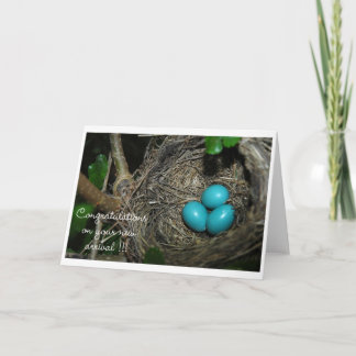 Cartão congrats na chegada nova