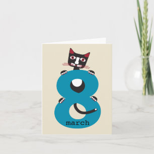 Cartão Congrats with March 8 International Women's Day