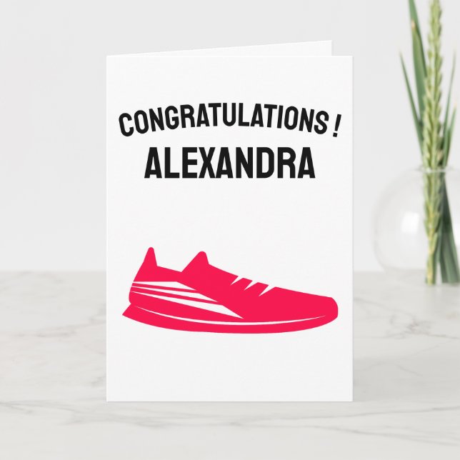 Cartão Congratulations 1st Marathon First Marathoner (Frente)