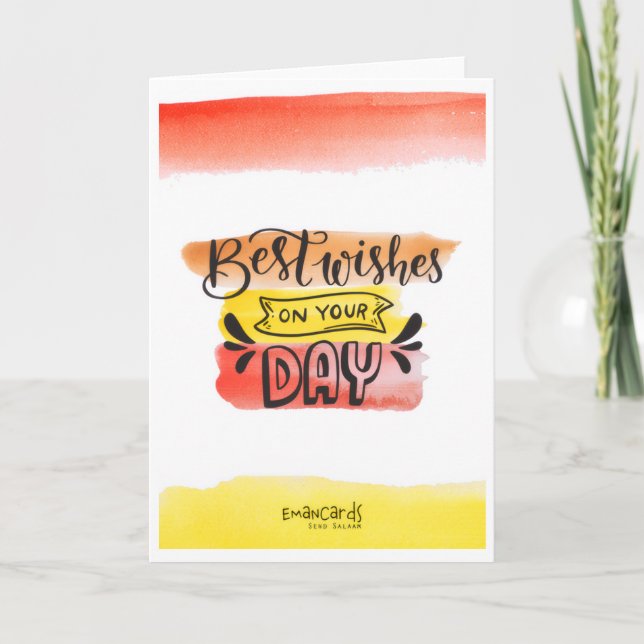 Cartão Congratulations - Best Wishes (Frente)