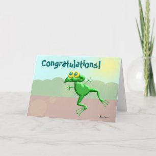 Cartão Congratulations Frogs