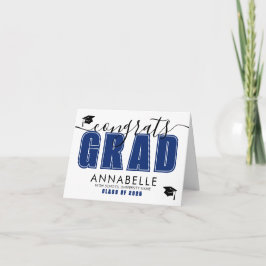 Cartão Congratulations Grad Blue Graduation