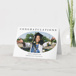 Cartão Congratulations Graduate Oval Photo Graduation