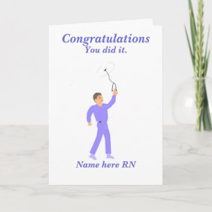 Cartão Congratulations Graduation Registered Nurse Male