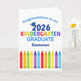 Cartão Congratulations Kindergarten Graduate Customizable