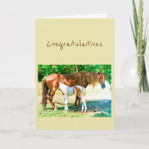 Cartão Congratulations New Addition Baby Horse Foal