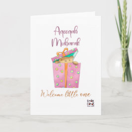 Cartão Congratulations on Aqeeqa - Gift Box
