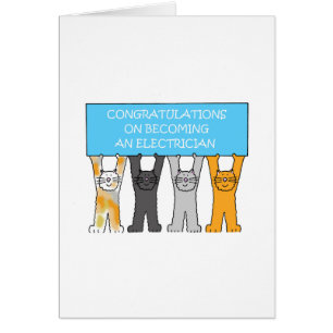 Cartão Congratulations on Becoming an Electrician