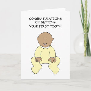 Cartão Congratulations on First Tooth