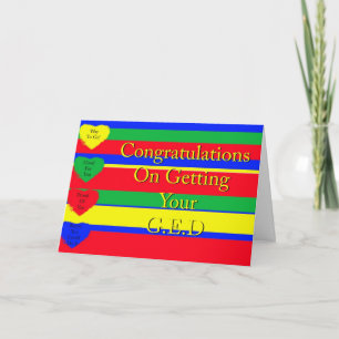 Cartão Congratulations On Getting Your GED Card