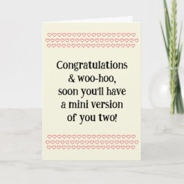 Cartão Congratulations On Pregnancy, w. Sample Text, Card