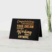 Congratulations on Pursuing Your Dream