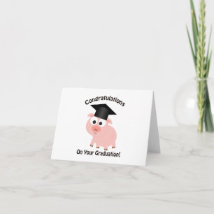 Cartão Congratulations on your Graduation! Pig