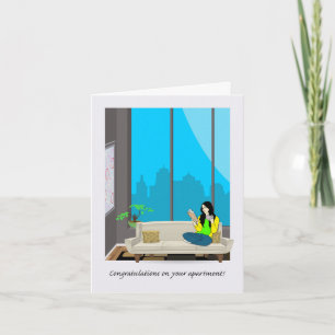 Cartão Congratulations on Your New Apartment, City View